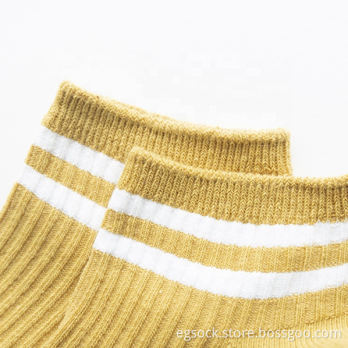 High quality eco-friendly thin stripe ankle boat socks